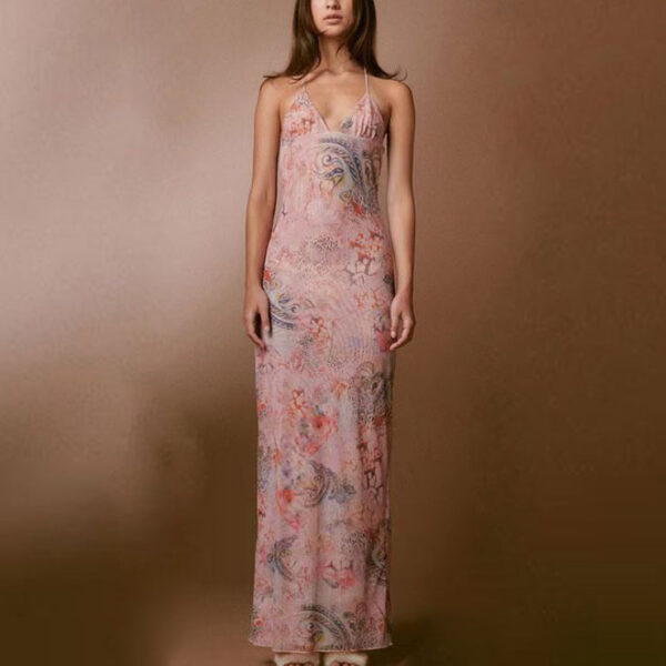 Butterfly Garden Halter Dress